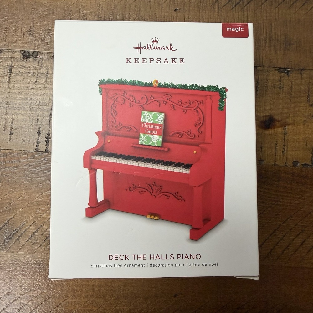 Hallmark Keepsake 2018 Deck The Halls Red Piano Magic Sound Christmas Ornament